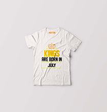 Load image into Gallery viewer, Kings Are Born In July Kids T-Shirt for Boy/Girl-White-Ektarfa.online
