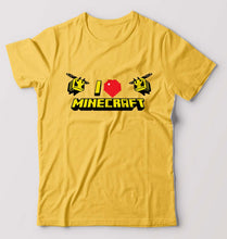 Load image into Gallery viewer, Love Minecraft T-Shirt for Men-Golden yellow-Ektarfa.online
