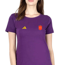 Load image into Gallery viewer, Spain Football T-Shirt for Women-Purple-Ektarfa.online
