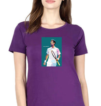 Load image into Gallery viewer, Novak Djokovic Tennis T-Shirt for Women-Purple-Ektarfa.online
