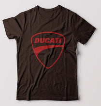 Load image into Gallery viewer, Ducati T-Shirt for Men-S(38 Inches)-Coffee Brown-Ektarfa.online
