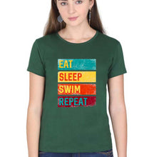 Load image into Gallery viewer, Swimming T-Shirt for Women-Dark Green-Ektarfa.online
