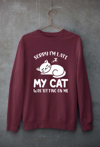 Cat Unisex Sweatshirt for Men/Women-maroon-Ektarfa.online