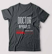 Load image into Gallery viewer, Doctor in progress T-Shirt for Men-S(38 Inches)-Steel grey-Ektarfa.online
