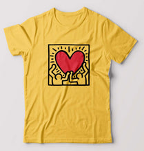 Load image into Gallery viewer, Keith Haring T-Shirt for Men-S(38 Inches)-Golden yellow-Ektarfa.online
