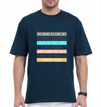 Load image into Gallery viewer, Internet Oversized T-Shirt for Men-Petrol Blue-Ektarfa.online
