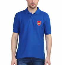 Load image into Gallery viewer, Arsenal Logo Polo T-Shirt for Men-S(38 Inches)-Royal Blue-Ektarfa.co.in
