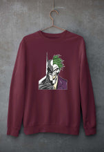 Load image into Gallery viewer, Batman Joker Unisex Sweatshirt for Men/Women-S(40 Inches)-Maroon-Ektarfa.online
