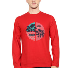 Load image into Gallery viewer, Sunset California Full Sleeves T-Shirt for Men-S(38 Inches)-Red-Ektarfa.online
