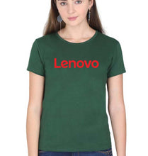 Load image into Gallery viewer, Lenovo T-Shirt for Women-XS(32 Inches)-Dark Green-Ektarfa.online
