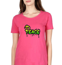 Load image into Gallery viewer, Graffiti Peace T-Shirt for Women-Pink-Ektarfa.online
