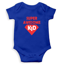 Load image into Gallery viewer, Super Awesome Kid Kids Romper For Baby Boy/Girl-0-5 Months(18 Inches)-Royal Blue-Ektarfa.online
