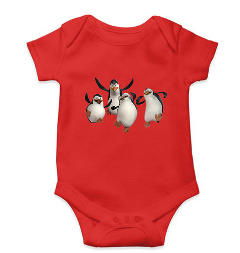 Penguins of Madagascar Kids Romper For Baby Boy/Girl-Red-Ektarfa.online