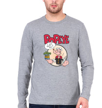 Load image into Gallery viewer, Popeye Full Sleeves T-Shirt for Men-Grey Melange-Ektarfa.online
