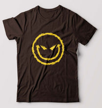 Load image into Gallery viewer, Evil Smile Emoji T-Shirt for Men-Coffee Brown-Ektarfa.online
