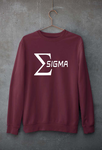 Sigma Unisex Sweatshirt for Men/Women-Maroon-Ektarfa.online