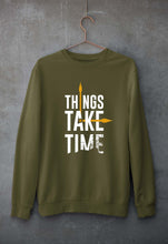 Load image into Gallery viewer, Time Unisex Sweatshirt for Men/Women-S(40 Inches)-Olive Green-Ektarfa.online
