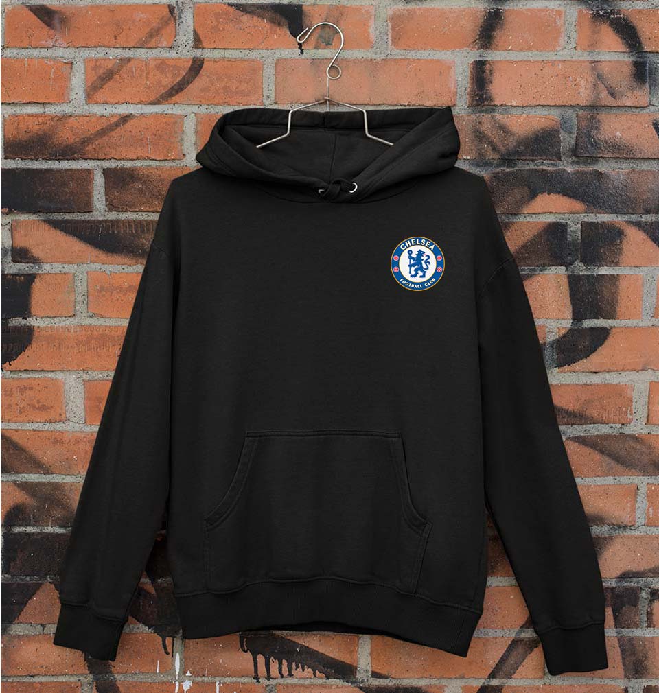 Chelsea Logo Unisex Hoodie for Men/Women-S(40 Inches)-Black-Ektarfa.online