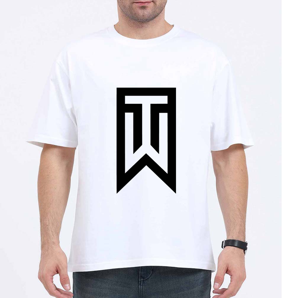 Tiger Woods Golf Oversized T-Shirt for Men-White-Ektarfa.online