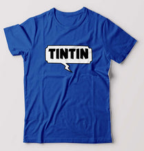 Load image into Gallery viewer, Tintin T-Shirt for Men-S(38 Inches)-Royal Blue-Ektarfa.online
