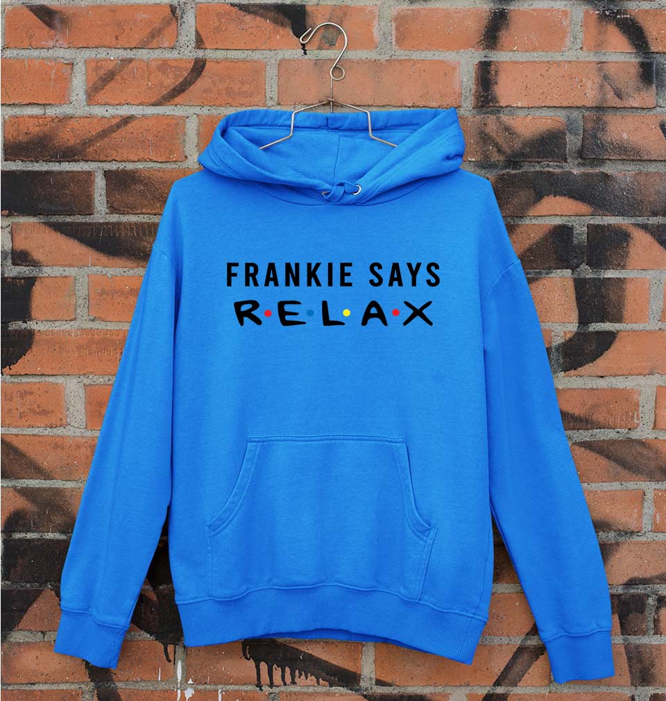 Frankie Says Relax Friends Unisex Hoodie for Men/Women-S(40 Inches)-Royal Blue-Ektarfa.online
