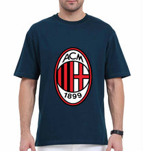 Load image into Gallery viewer, A.C. Milan Oversized T-Shirt for Men-Petrol Blue-Ektarfa.online
