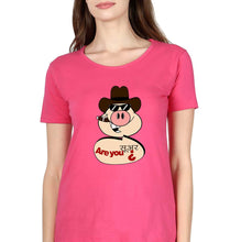 Load image into Gallery viewer, Pig Funny T-Shirt for Women-XS(32 Inches)-Pink-Ektarfa.online
