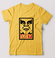 Load image into Gallery viewer, Obey T-Shirt for Men-S(38 Inches)-Golden Yellow-Ektarfa.online
