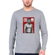 Load image into Gallery viewer, Islam Makhachev Full Sleeves T-Shirt for Men-Grey Melange-Ektarfa.online
