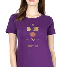 Load image into Gallery viewer, Be Unique T-Shirt for Women-XS(32 Inches)-Purple-Ektarfa.online

