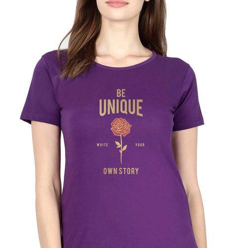 Be Unique T-Shirt for Women-Purple-Ektarfa.online