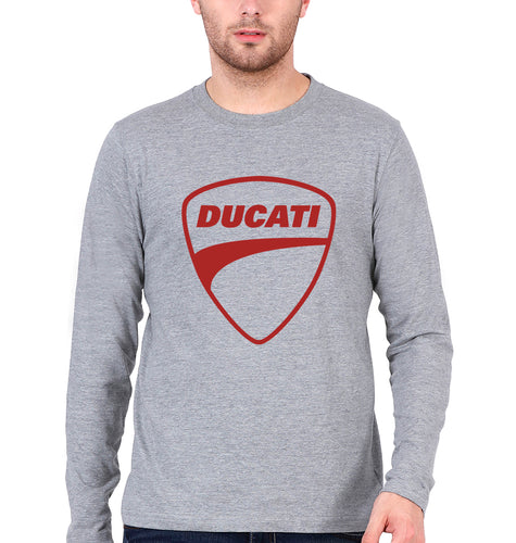 Ducati Full Sleeves T-Shirt for Men-Grey Melange-Ektarfa.online