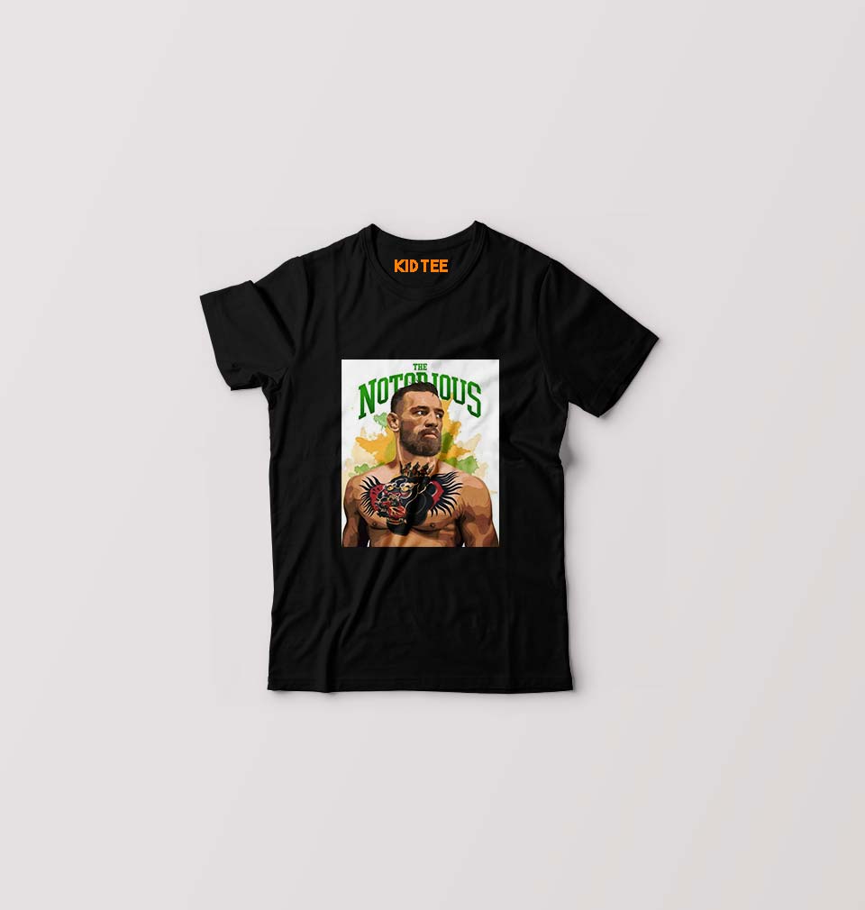 Conor McGregor UFC MMA Kids T-Shirt for Boy/Girl-Black-Ektarfa.online