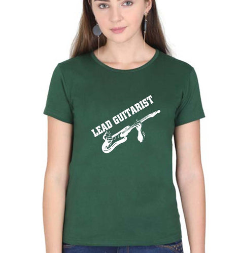 Guitarist T-Shirt for Women-Dark Green-Ektarfa.online