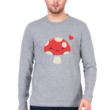 Load image into Gallery viewer, Mushroom Full Sleeves T-Shirt for Men-Grey Melange-Ektarfa.online
