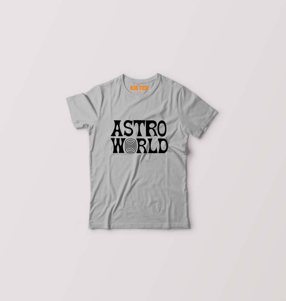 Astroworld Travis Scott Kids T-Shirt for Boy/Girl-0-1 Year(20 Inches)-Grey-Ektarfa.online
