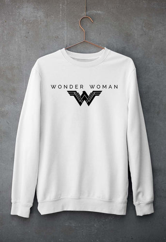 Wonder Woman Superhero Unisex Sweatshirt for Men/Women-S(40 Inches)-White-Ektarfa.online