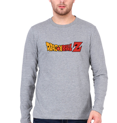 Dragon Ball Z Full Sleeves T-Shirt for Men-Grey Melange-Ektarfa.online