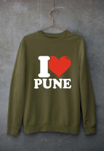 Load image into Gallery viewer, I Love Pune Unisex Sweatshirt for Men/Women-Olive Green-Ektarfa.online
