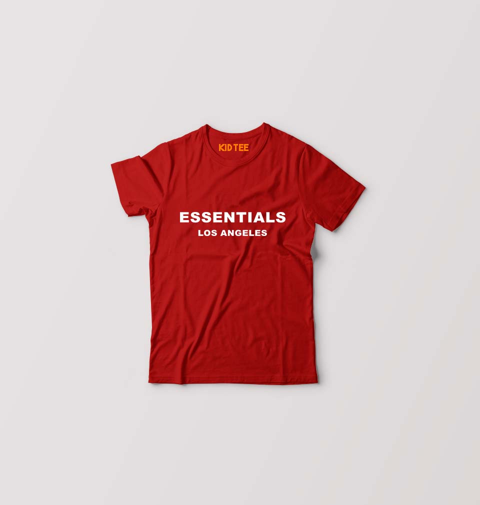 Essentials Kids T-Shirt for Boy/Girl-Red-Ektarfa.online