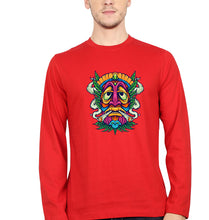 Load image into Gallery viewer, Weed Joint Stoned Full Sleeves T-Shirt for Men-S(38 Inches)-Red-Ektarfa.online
