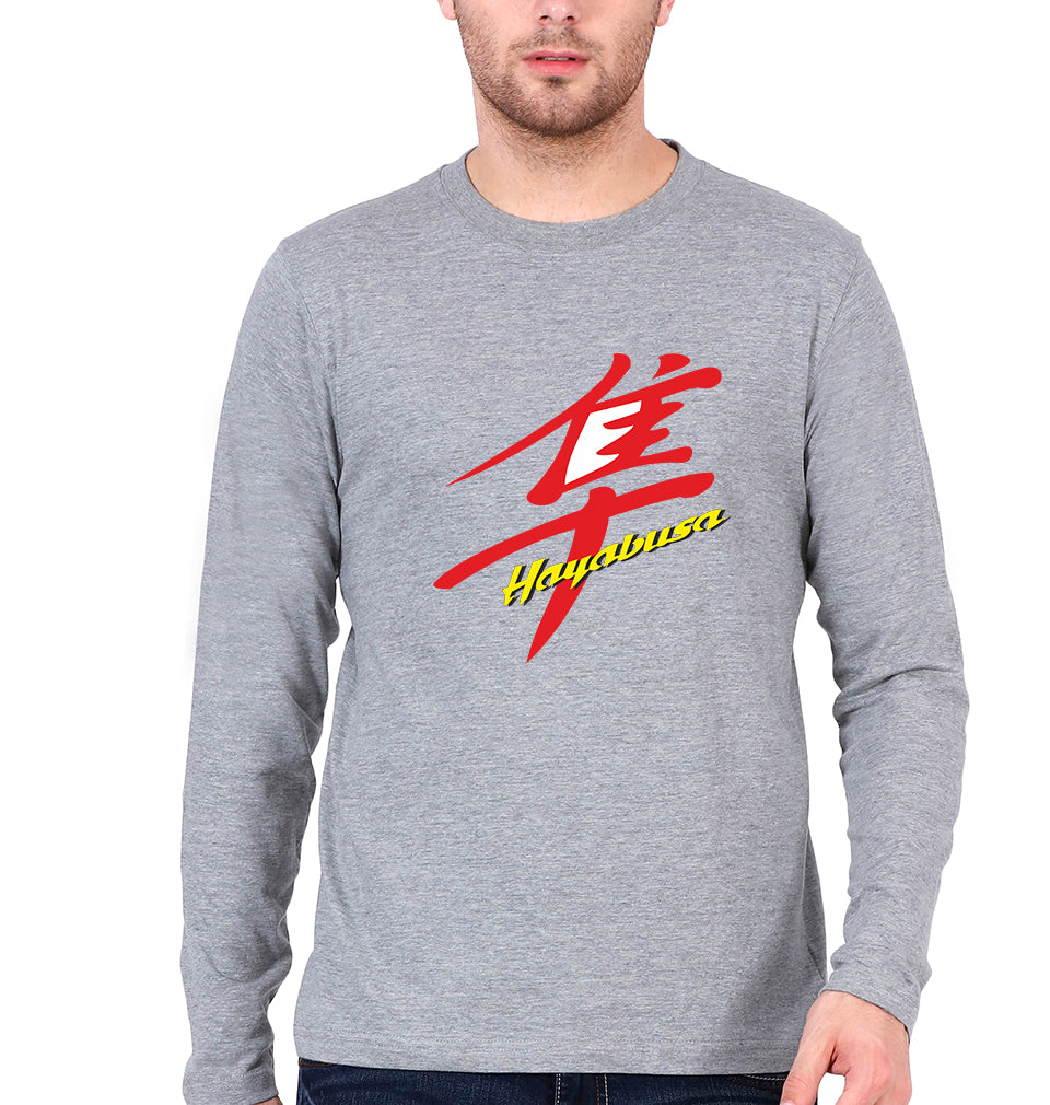 Suzuki Hayabusa Full Sleeves T-Shirt for Men-Grey Melange-Ektarfa.online