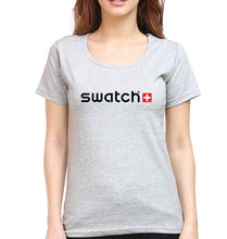 Load image into Gallery viewer, Swatch T-Shirt for Women-XS(32 Inches)-Grey Melange-Ektarfa.online
