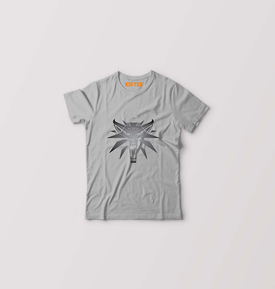 Witcher Kids T-Shirt for Boy/Girl-Grey-Ektarfa.online