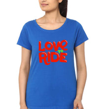 Load image into Gallery viewer, Love to Ride T-Shirt for Women-Royal Blue-Ektarfa.online
