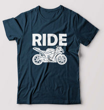 Load image into Gallery viewer, Ride Superbike T-Shirt for Men-Petrol Blue-Ektarfa.online

