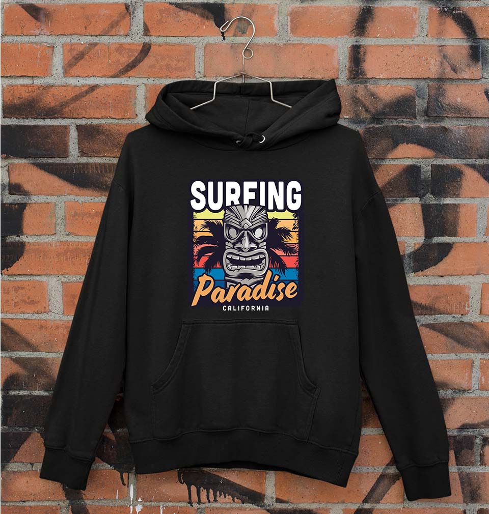 Surfing California Unisex Hoodie for Men/Women-S(40 Inches)-Black-Ektarfa.online