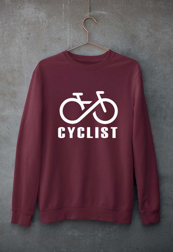 Cyclist Unisex Sweatshirt for Men/Women-Maroon-Ektarfa.online