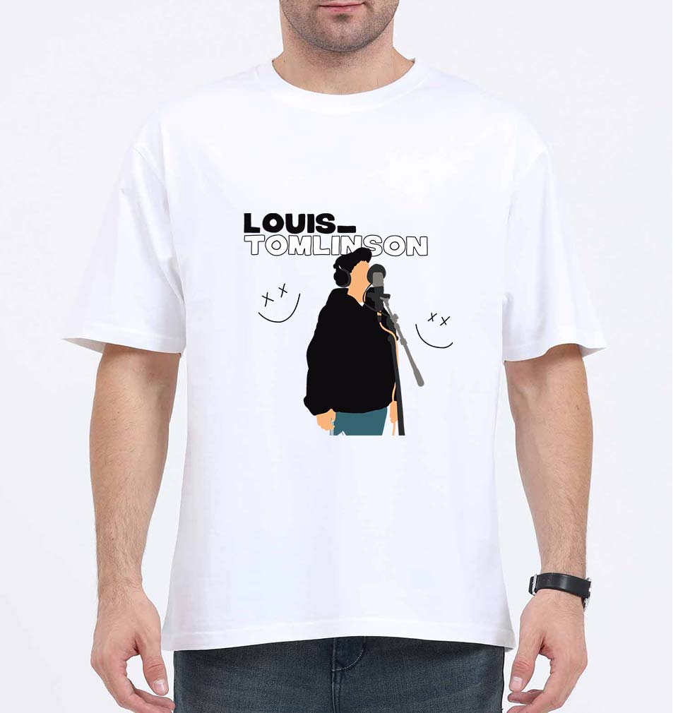 Louis Tomlinson Oversized T-Shirt for Men-White-Ektarfa.online