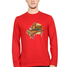 Load image into Gallery viewer, Piano Full Sleeves T-Shirt for Men-red-Ektarfa.online
